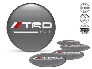 Toyota TRD Decalcomania Cerchio Auto Logo Distintivi Silicone Lusso